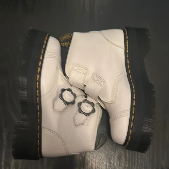 Dr. Martens White Boots with Chunky Soles