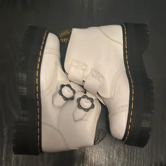Dr. Martens White Boots with Chunky Soles