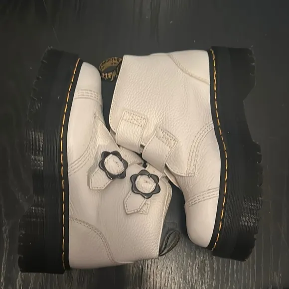 Dr. Martens White Boots with Chunky Soles