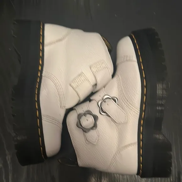 Dr. Martens White Boots with Chunky Soles