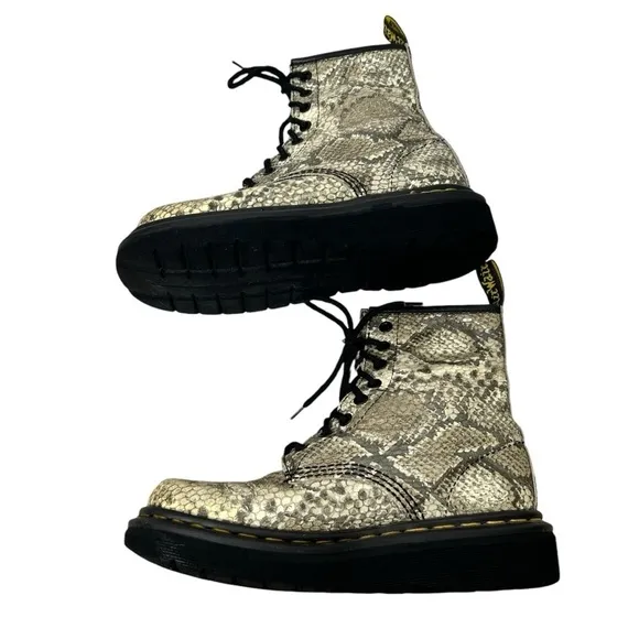 Dr.Martens DMs 1460 Vintage 90’s SnakeSkin wedge platform England Boots US6