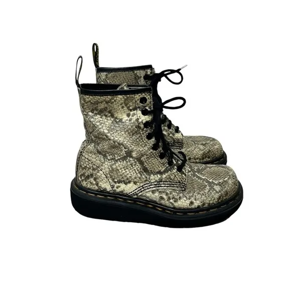 Dr.Martens DMs 1460 Vintage 90’s SnakeSkin wedge platform England Boots US6