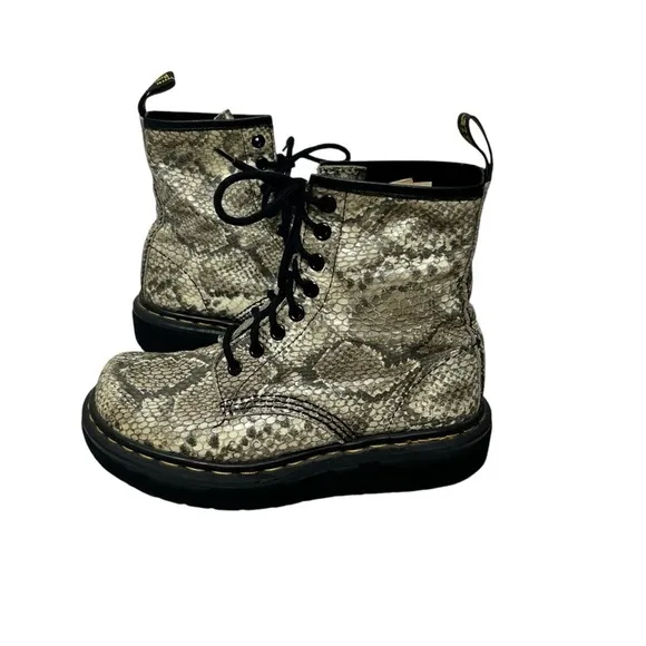 Dr.Martens DMs 1460 Vintage 90’s SnakeSkin wedge platform England Boots US6