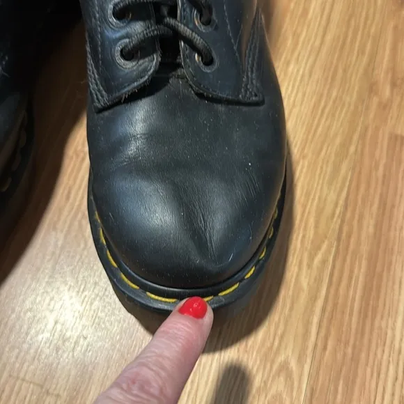 Dr.Martens Made in England Classic 8 Eye Boots Black Size 9.5