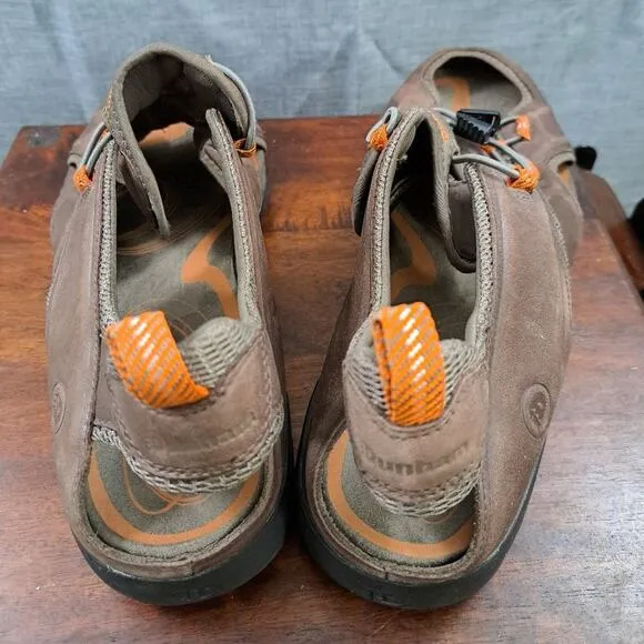 Dunham Vibe Ruggards Tout Aller Brown MCR615 BR Faux Leather Sandals Sz 14