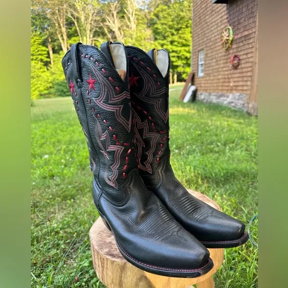 Durango Black &amp; Red Cowboy Boots