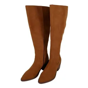 DV by Dolce Vita Orphie Cognac Suede Leather Pointed-Toe Knee-High Boots Size 6