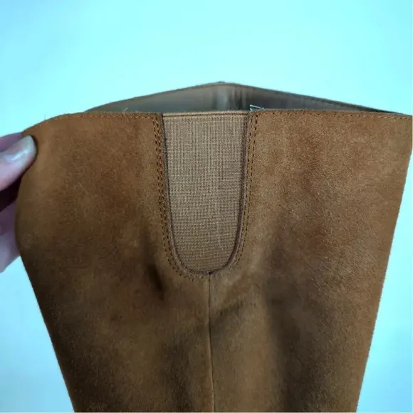 DV by Dolce Vita Orphie Cognac Suede Leather Pointed-Toe Knee-High Boots Size 6