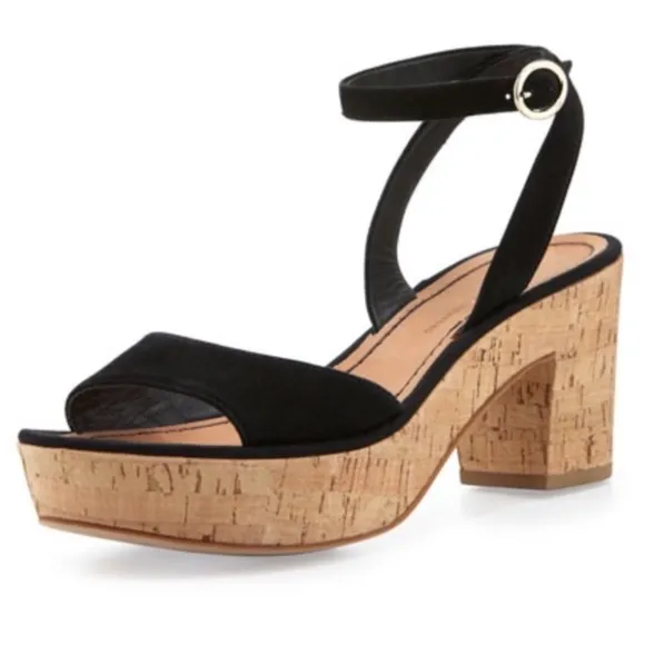 DVF Diane Von Furstenburg Odelia Black Sandals Sz 9 Tdc