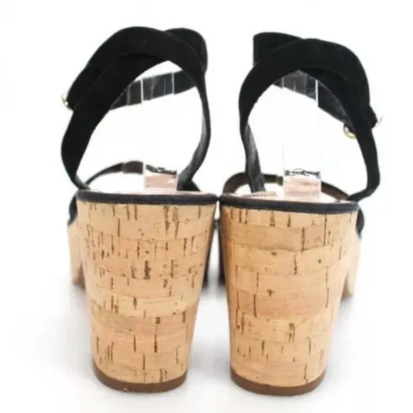 DVF Diane Von Furstenburg Odelia Black Sandals Sz 9 Tdc