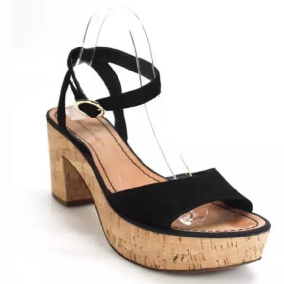 DVF Diane Von Furstenburg Odelia Black Sandals Sz 9 Tdc