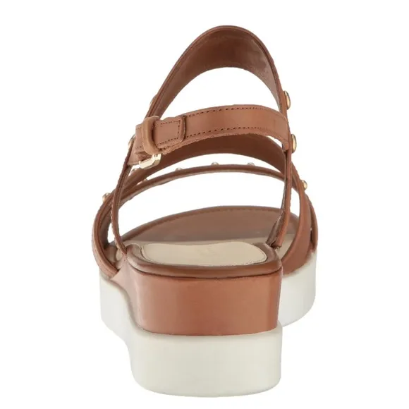 ECCO Whisky Touch Plateau Leather Sandals, Size EU 41 | US 10-10.5 New in Box