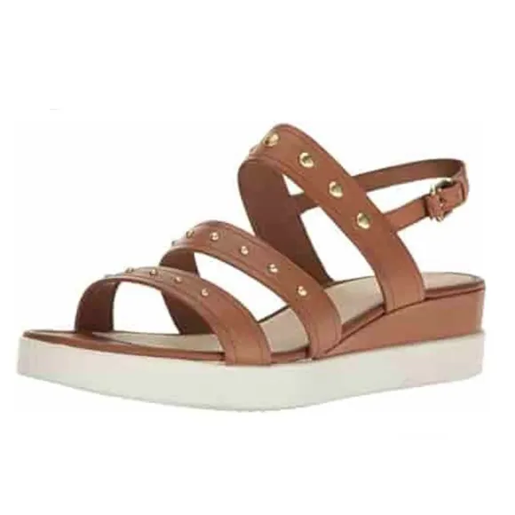 ECCO Whisky Touch Plateau Leather Sandals, Size EU 41 | US 10-10.5 New in Box