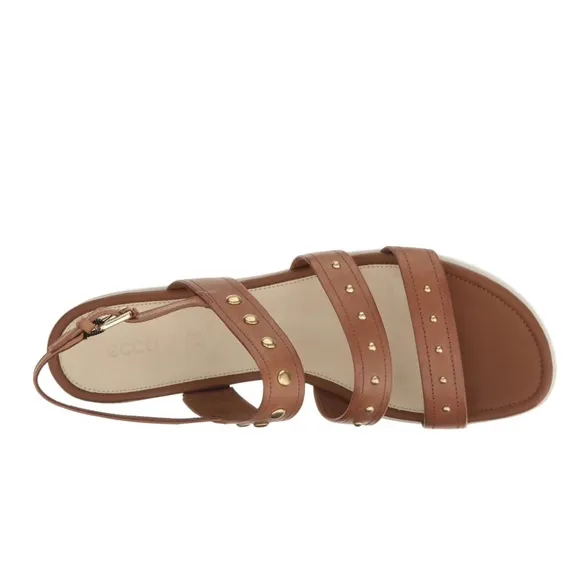ECCO Whisky Touch Plateau Leather Sandals, Size EU 41 | US 10-10.5 New in Box