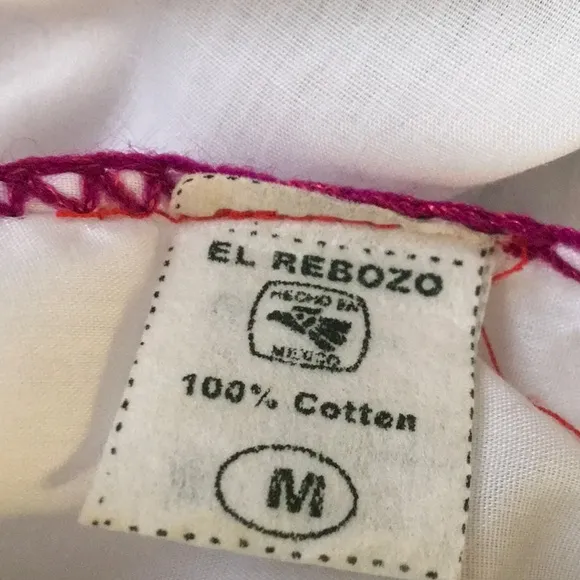 EL REBOZO/MULTI COLOR EMBROIDERED BOHO MEXICAN MAXI DRESS /NEW