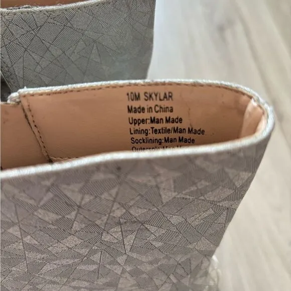 Eldita's 10 Silver Sparkly Skyler Stilleto Boots