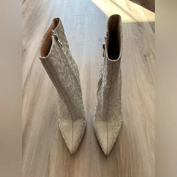 Eldita's 10 Silver Sparkly Skyler Stilleto Boots