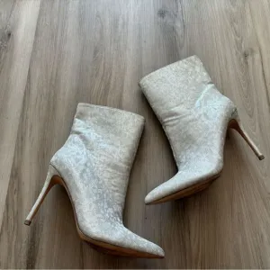 Eldita's 10 Silver Sparkly Skyler Stilleto Boots