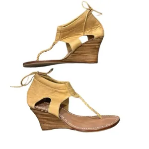 Elf Stockholm Leather Wedge Sandals 9 New