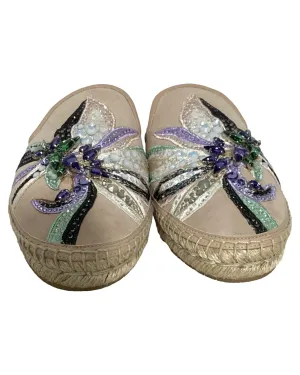 Embellished Espadrille Mules