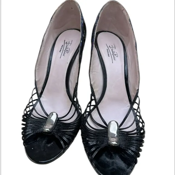 Emilio Pucci Satin Floral Print High Heels Sandals Pumps 38.5 US 7.5 Italy