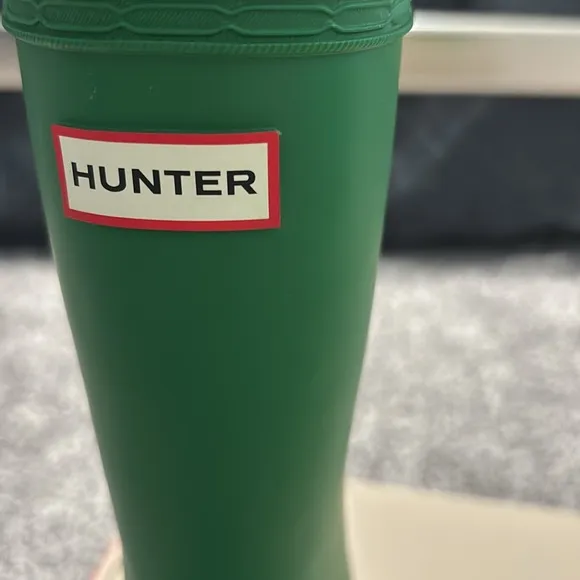 EUC Hunter Kids First Classic Rain Boots in Twisting Green  Size 1