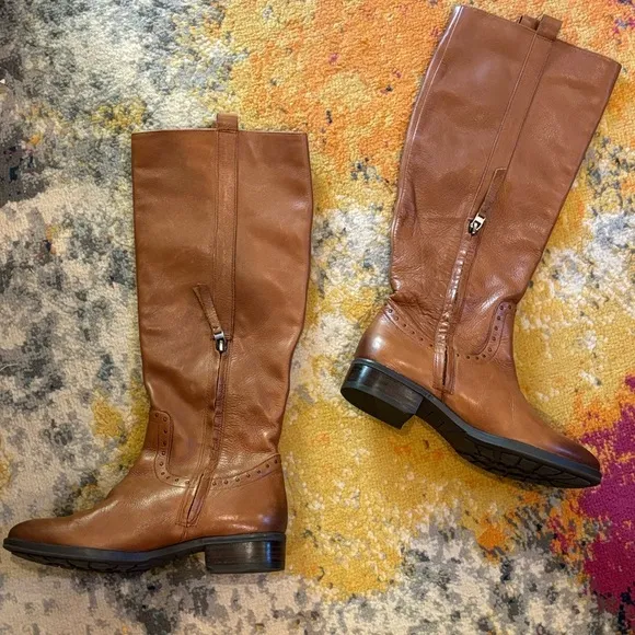 EUC Sam Edelman Prina Riding Boot in Whiskey 7.5
