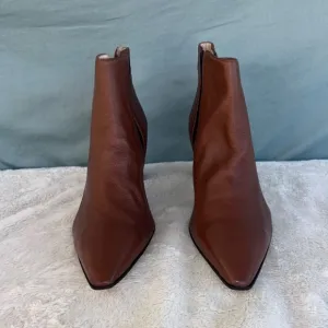 EUC Womens Amalfi By Rangoni Isole Brown Leather Chelsea Ankle Boots Size 13