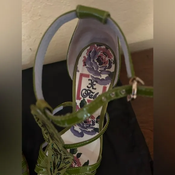 Fabi Green Leaf Sandals EUC