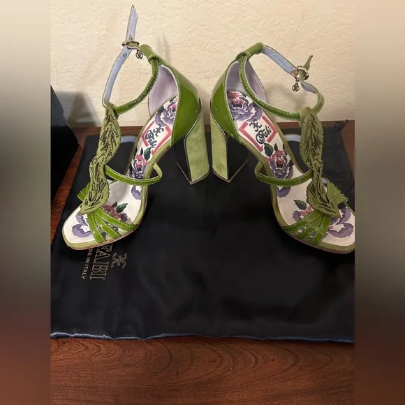 Fabi Green Leaf Sandals EUC
