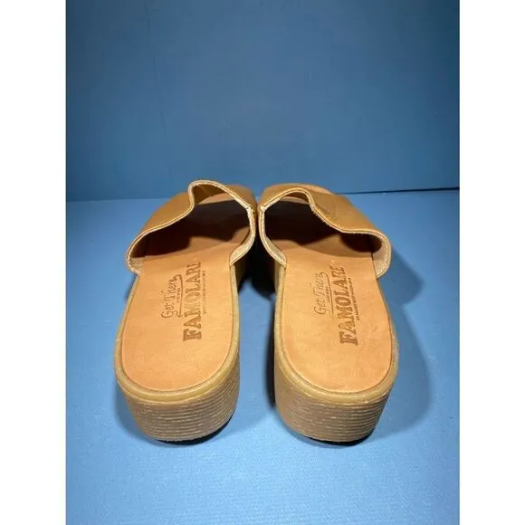 Famolare Leather Buckle Sandals Size 8