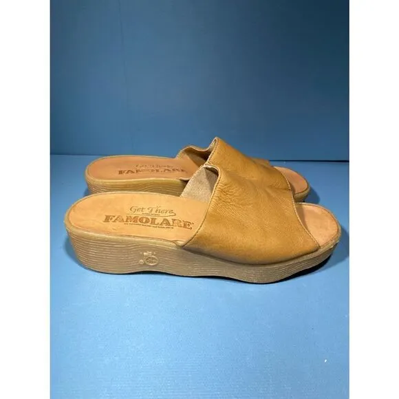Famolare Leather Buckle Sandals Size 8