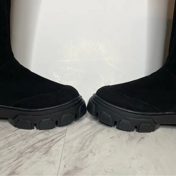 Farm Rio Lug Sole Black Tall Boot 7 1/2