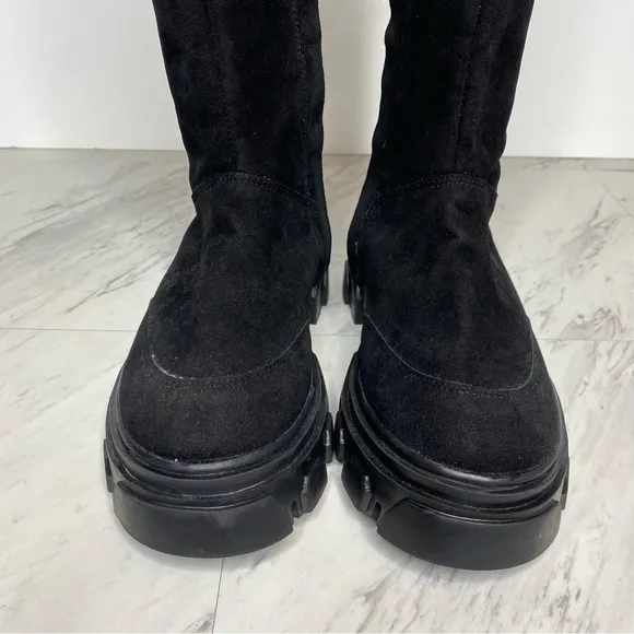 Farm Rio Lug Sole Black Tall Boot 7 1/2