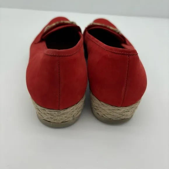 Ferragamo Red Espadrille Loafers