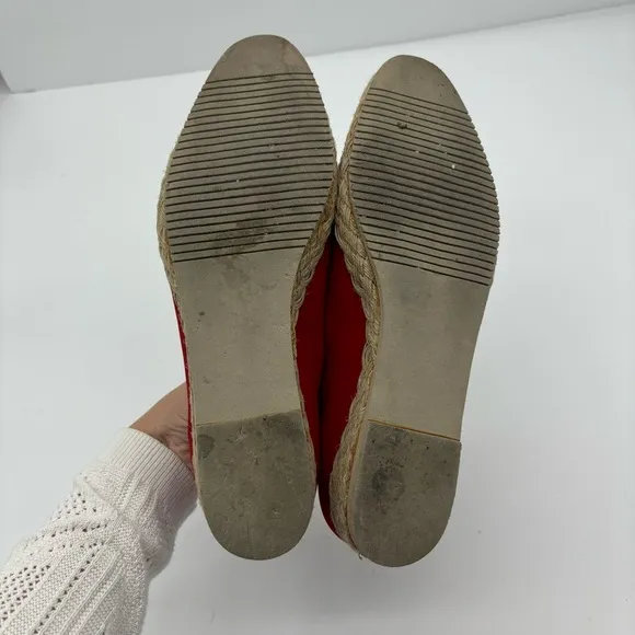 Ferragamo Red Espadrille Loafers