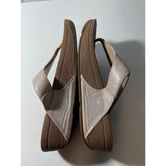 Fitflop pink and Brown Flip Flop Sandals