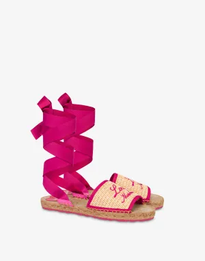 Flat espadrille sandals