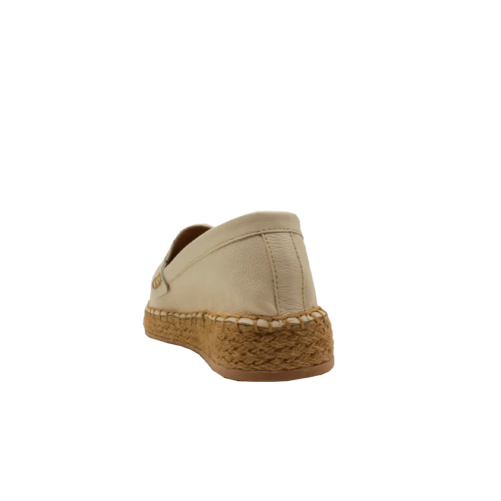 “Florencia” Espadrille Type Moccasin in Leather