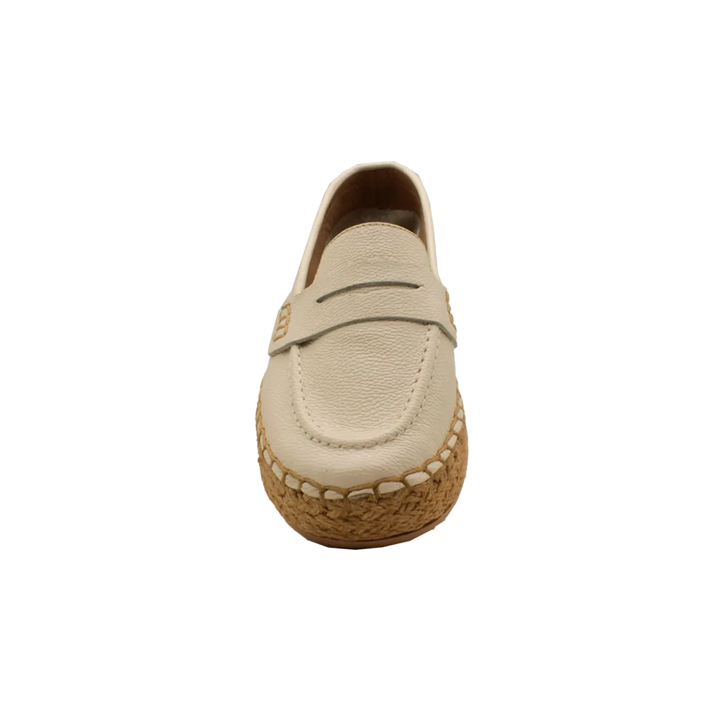 “Florencia” Espadrille Type Moccasin in Leather