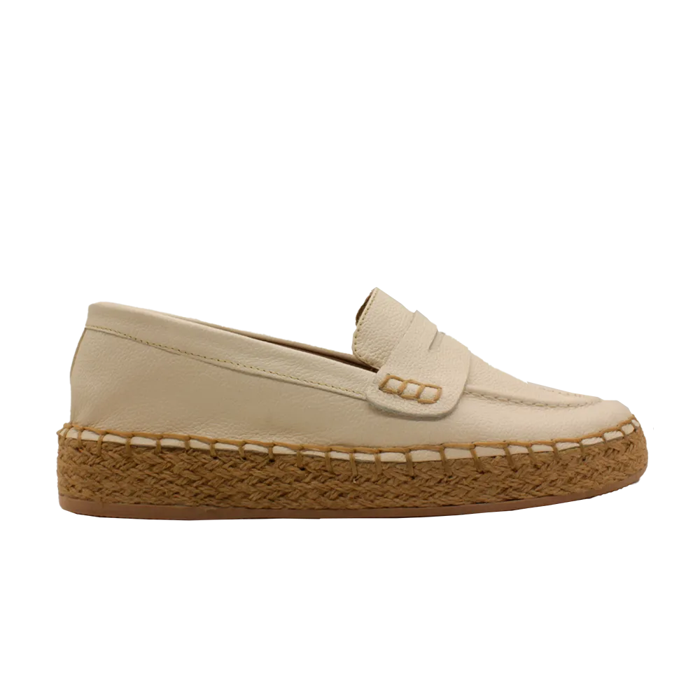 “Florencia” Espadrille Type Moccasin in Leather