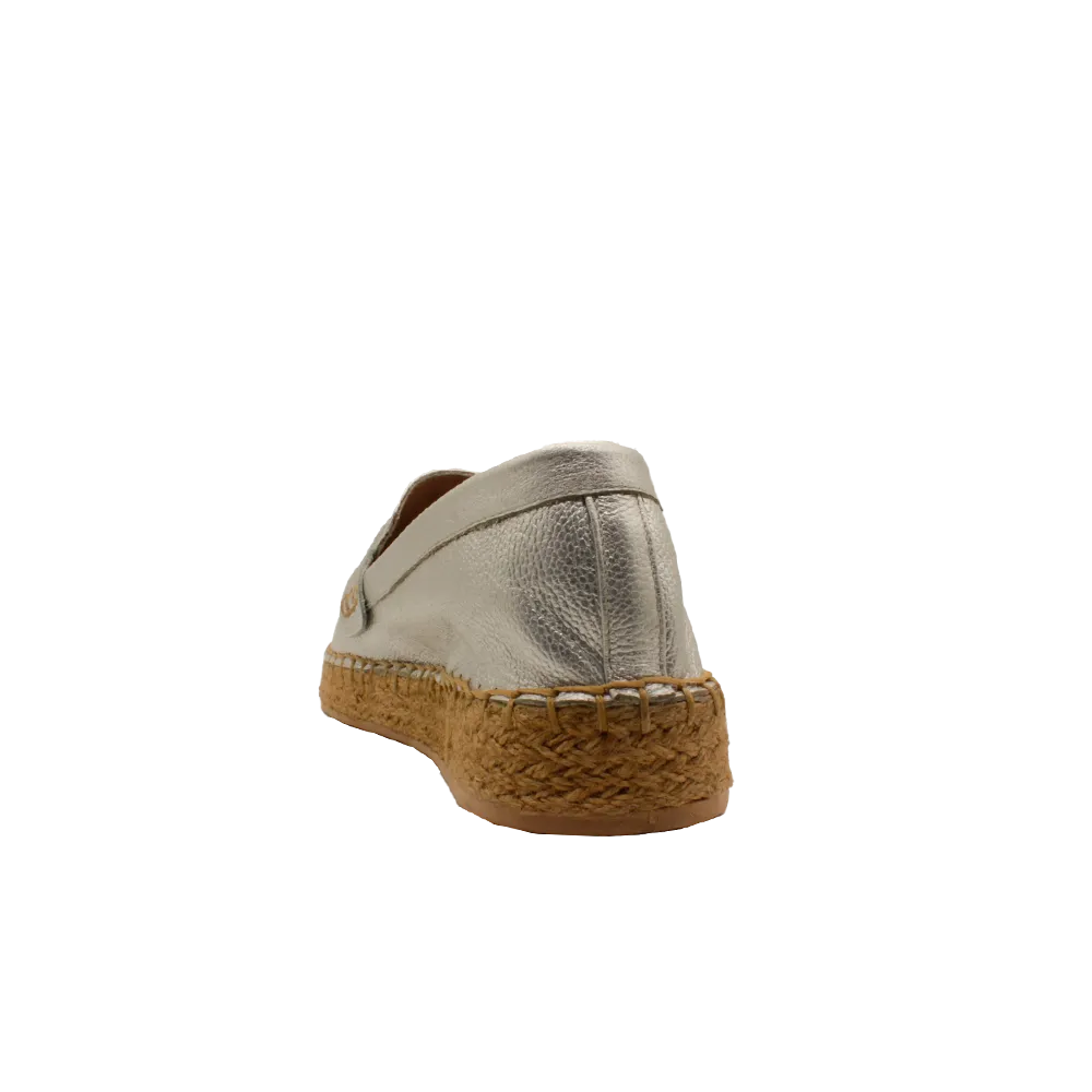 “Florencia” Espadrille Type Moccasin in Leather