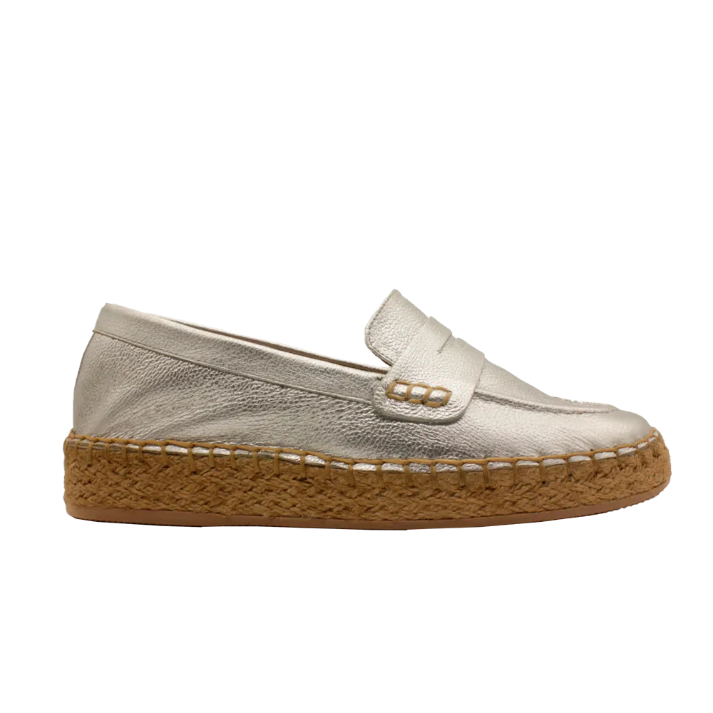“Florencia” Espadrille Type Moccasin in Leather