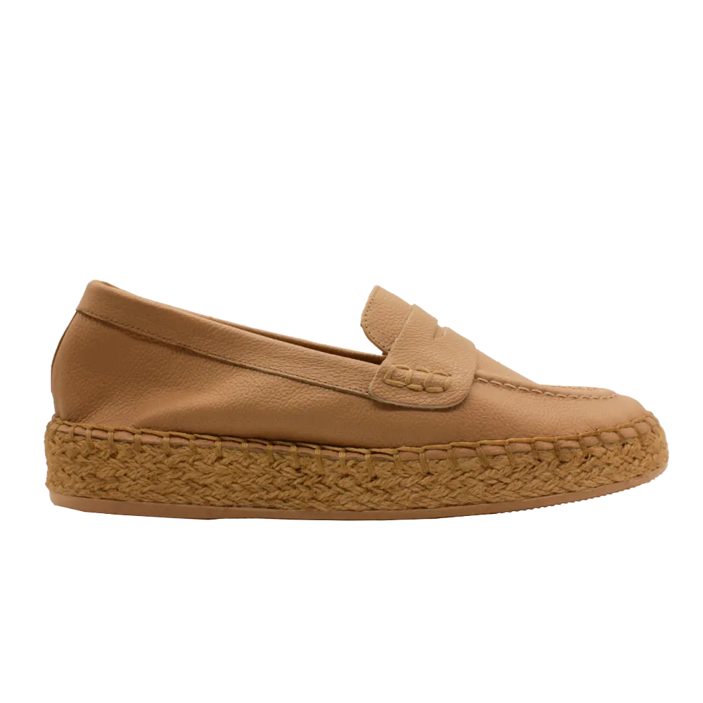“Florencia” Espadrille Type Moccasin in Leather