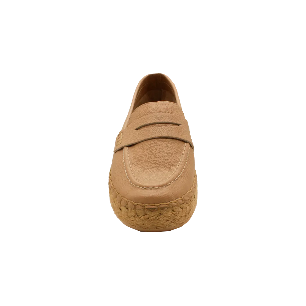 “Florencia” Espadrille Type Moccasin in Leather