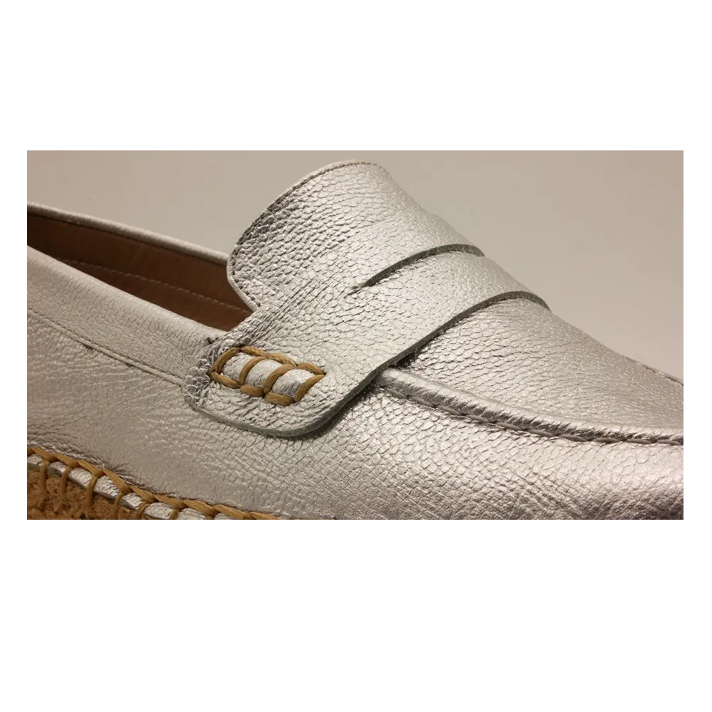 “Florencia” Espadrille Type Moccasin in Leather