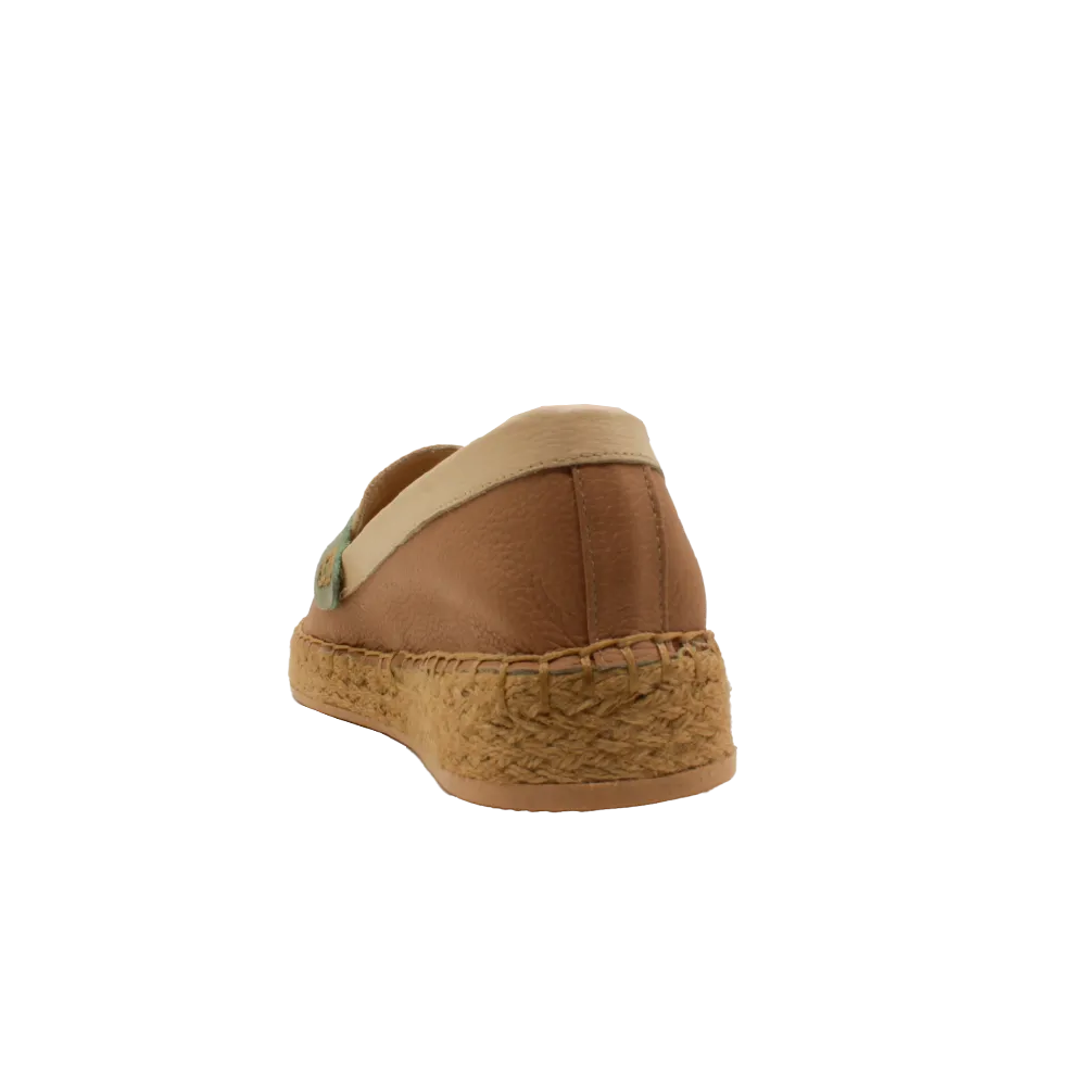 “Florencia” Espadrille Type Moccasin in Leather