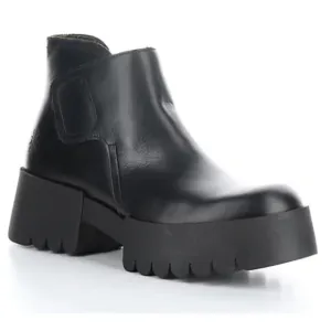 Fly London Leather Endo Platform Boots, Size 7