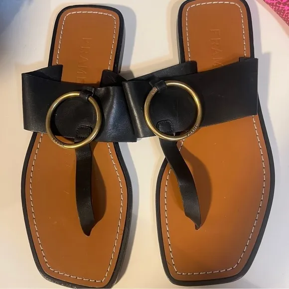 Frame Le Brentwood leather sandals NWOT