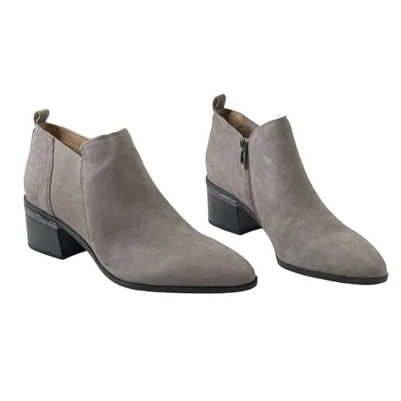 Franco Sarto Leather Block Heeled Shooties Arden Size 10M Pointed Toe Bootie New